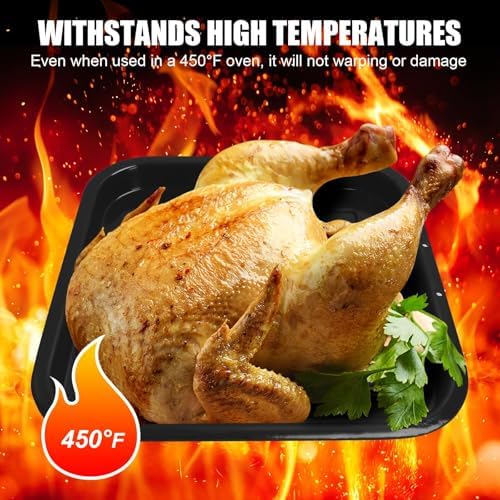 Outspark Porcelain Steel Pan for Ninja Woodfire OO101 Series 8-in-1 Outdoor Pizza Oven, Non-Stick Griddle Plate for Ninja Foodi Digital Air Fry Oven, OO100 SER Accessories,12" x 12" - Image 4