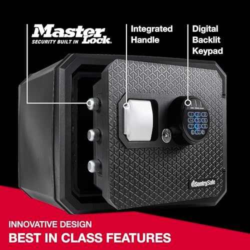 SentrySafe Fireproof and Waterproof Large Safe with Backlit Digital Keypad and Override Key for Passports, Money, Jewelry, 0.81 Cubic Feet, FPW082HTC - Image 2