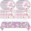 41Pcs Pajama Party Decorations Tableware Set Sleepover Party Supplies For Girls Include Pajama Plates Napkins Tablecloth丨Girls Slumber Party Spa Party Bachelorette Party Birthday Party Decor,Serve 20 by Mainivo