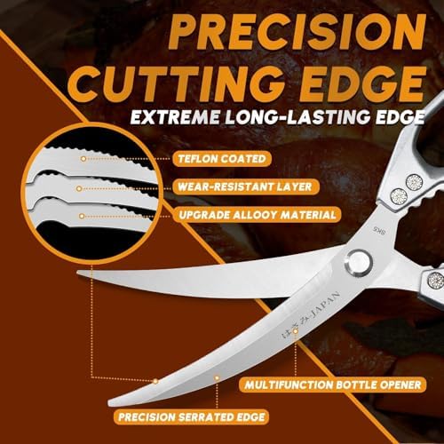 Huusk Kitchen Scissors All Purpose, Heavy Duty Kitchen Shears Set - Image 3