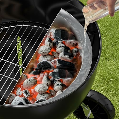 onlyfire Half Moon Stainless Steel Charcoal Basket with Water Reservoir - Image 3