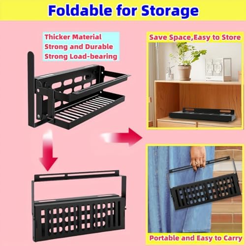 Upgrade Foldable Griddle Caddy for 17''/22''/28"/36" Blackstone BBQ Griddle,Space Saving Grill Tool Holder for Blackstone BBQ Accessories Organizer,with Paper Towel Holder&Knife Rack&Hooks - Image 5