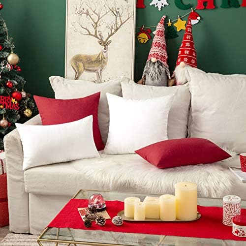MIULEE Decorative Outdoor Pillow Covers Christmas Euro 24x24 Red - Image 4