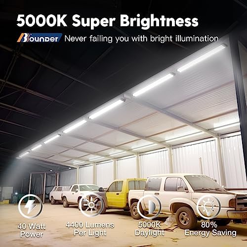 BBOUNDER 12Pack 4FT LED Shop Light, Reflector, 6500K Linkable, 40W=250W ETL - Image 2