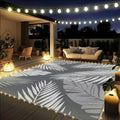 GENIMO Outdoor Rug, Waterproof Plastic Rugs for Patio, 9'x12' Led Grey by GENIMO