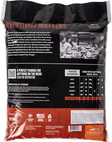 Traeger Grills Signature Blend 100% All-Natural Wood Pellets for Smokers and Pellet Grills, BBQ, Bake, Roast, 18 lb. Bag - Image 2