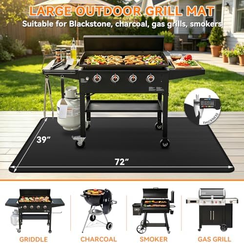 72 x 39 Inch Under Grill Mats for Blackstone Griddle Deck Protector - Image 6