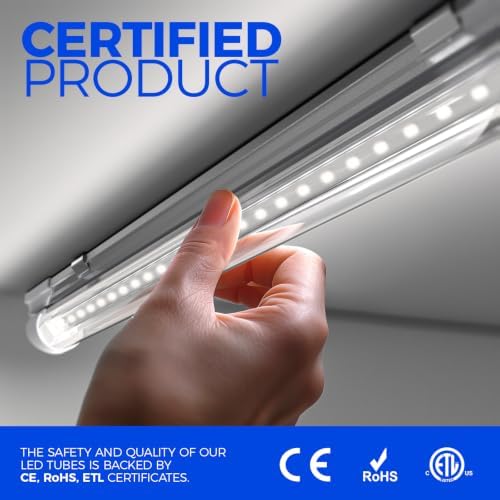 Barrina T8 LED Shop Lights 6FT, 60W 8500LM 6500K, High Output, 10 Packs - Image 4