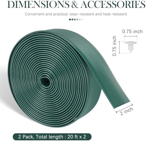 LukLoy 2" Wide 40ft Long Vinyl Straps for Patio Chairs Repairs, Green - Image 4