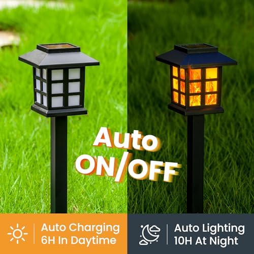 GIGALUMI Solar Lights Outdoor Waterproof 12 Pack, LED Garden Decor - Image 5