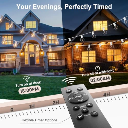 Outdoor-String-Lights with Remote 75FT Waterproof lights for Outside Patio - Image 2