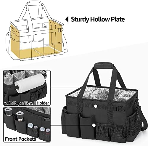 HODRANT Large Grill Utensil Caddy with Paper Towel Holder for Cook Supplies - Image 3