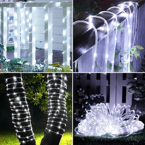 Solar Rope Lights, 33ft 100LED Solar String Lights, 8 Modes, Waterproof - Image 7