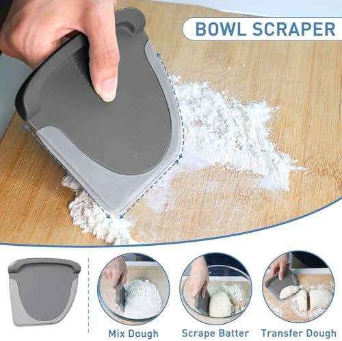2 IN 1 Upgrade Bench Scraper, Dough Scraper, Stainless Steeel with Scale - Image 4