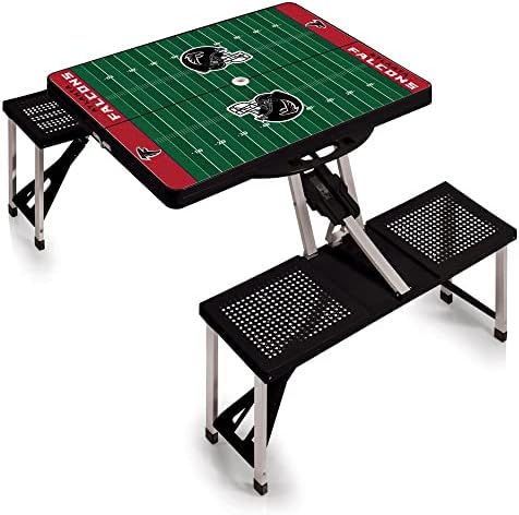 Picnic TIME NFL Football Field Folding Picnic Table, Camping Table, Outdoor Table with Umbrella Hole by PicnicTimeFamilyofBrands