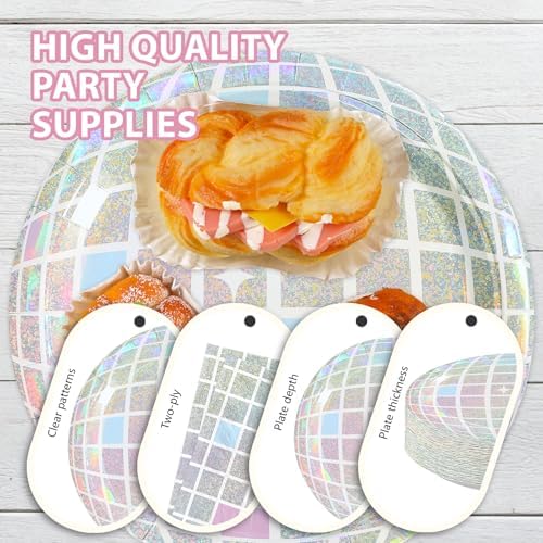 250Pcs Disco Party 70s Disco Party Supplies, Serves 50 - Image 4