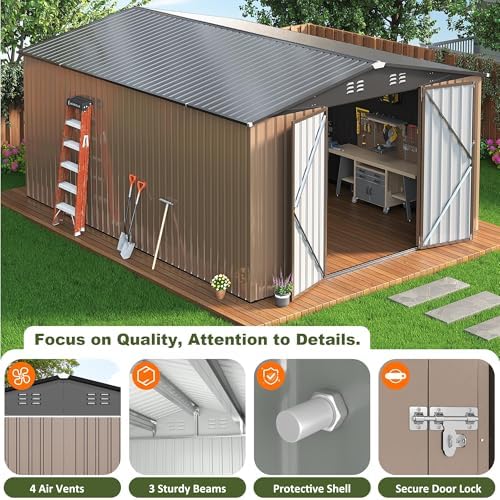 AirWire 10x14 FT Outdoor Storage Metal Shed - Image 3