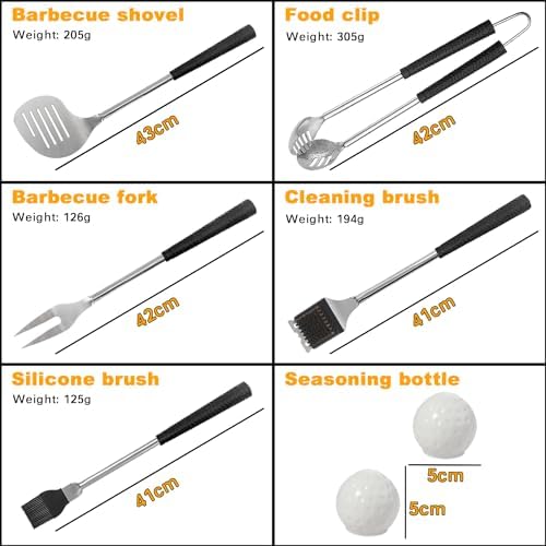 Golf Grilling Gifts for Men 8pcs Golf BBQ Grill Accessories Tools Utensils Set for Outdoor Camping, Funny Birthday Gifts for Men Women Golfers, Dad Gifts for Dad Grandpa Husband from Daughter Son Wife - Image 3