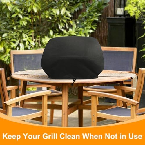 Demao Lightweight Grill Cover for Outdoor BBQ,Fits for Ninja Wood Fire Smoker Grill OG700 Series Portable Grills, Waterproof & Windproof with Elastic Hem, BBQ Grill Accessories for Ninja-Only Cover - Image 7