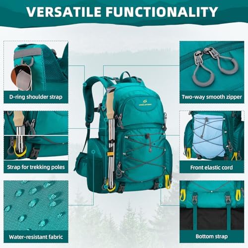 Maelstrom 40L Waterproof Hiking Backpack, Lightweight Travel Daypack - Image 3