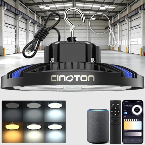 CINOTON Smart 210W 29400LM UFO LED High Bay Shop Light, ETL Listed 1 Pack by CINOTON