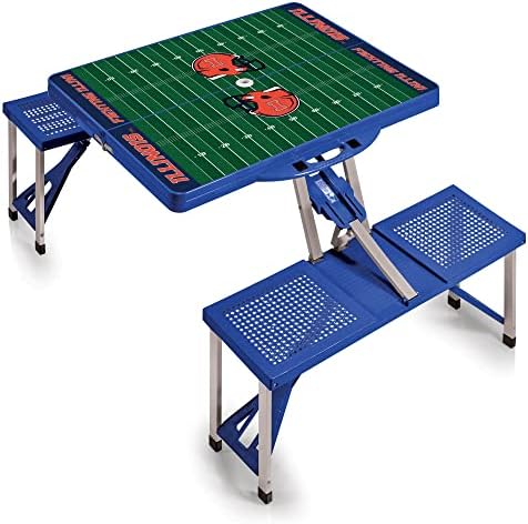 PICNIC TIME NCAA North Carolina Tar Heels Folding Picnic Table - Camping Table - Outdoor Table with Umbrella Hole by PicnicTimeFamilyofBrands