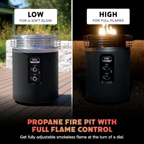 Ninja Fireside360 Fire Pit & Heater, 80,000 BTU, 3 Modes, Push Start, Black - Image 3