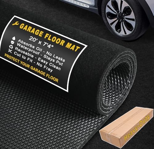 Heavy Duty Garage Floor Mat, Garage Mats for Floor, Garage Mat, 20'x7'4" by Golener