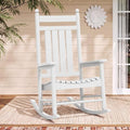 SERWALL Rocking Chair Outdoor, Comfortable Rocker for Adults, White by SERWALL