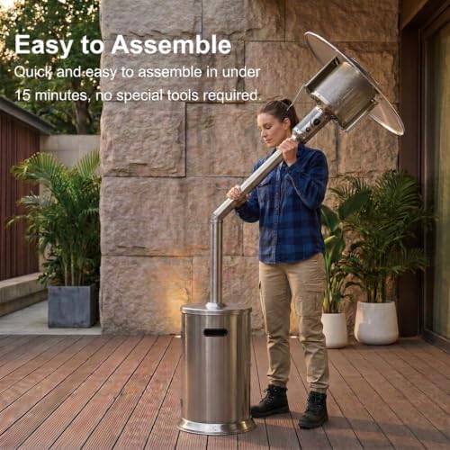 Patio Heater with Directional Heating, Outdoor Heaters for Patio - Image 5