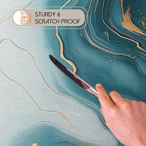Abstract Marble Tablecloth 54x54 Inch Square Luxury Gold Blue Natural Art Table Cloth Decorations Table Cover for Party Picnic Kitchen Dinner Decor Outdoor - Image 5