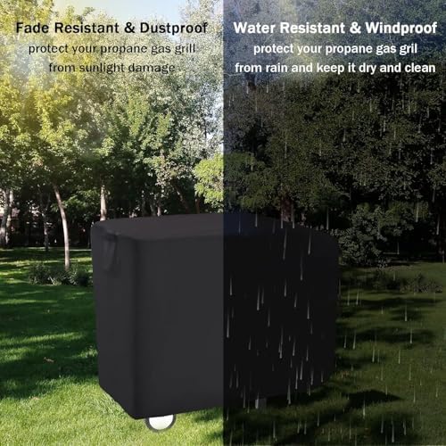 Charcoal Grill Cover for 24 in Royal Gourmet CD1824M Grill with Side Table - Image 6