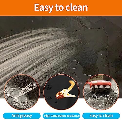 Under Grill Mats for Outdoor Grill - 48x40 Inch BBQ Mat for under Barbecue - Double-Sided Fireproof Patio & Deck Protector Mat - Fire Pit Mat -Oil-Proof Grill Floor Pads - Stove Mat Patio Accessories - Image 6