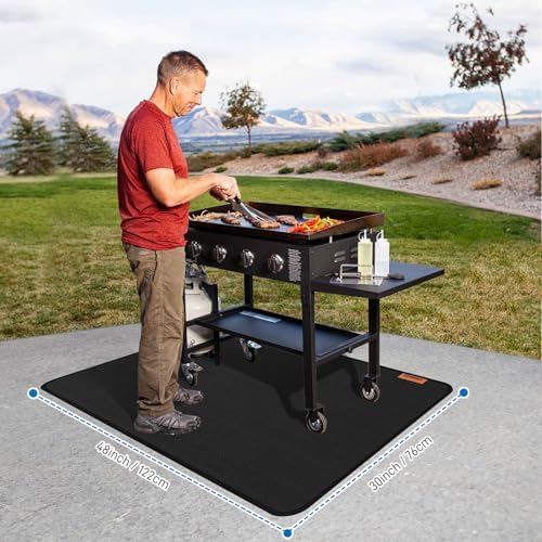 48 ×30 inch Under Grill mat for Outdoor Grill, Double-Side Fireproof & Heat-Resistant Outdoor Grill Mat, Protective Mat for Patio, Courtyard, Tabletop, Outerdoor BBQ Fire Pit Fireplace Mat - Image 6