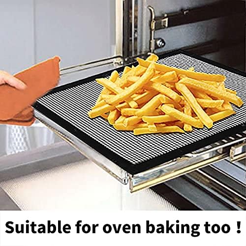 Grill Mesh Mat Set of 3 - Heavy Duty BBQ Non-stick Cooking Sheet Liners Reusable Teflon Barbecue Grilling Net for Outdoor Smoker, Pellet, Gas, Charcoal Grills - 11.8x13.8 - Image 6