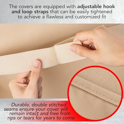 GrillTough Heavy Duty BBQ Grill Cover for Outdoor Grill, 52 Inch Tan - Image 4