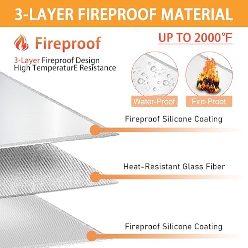 3' X10' Grill Heat Shield for Deck Railing, Fireproof Heat Shield for Grill - Image 2