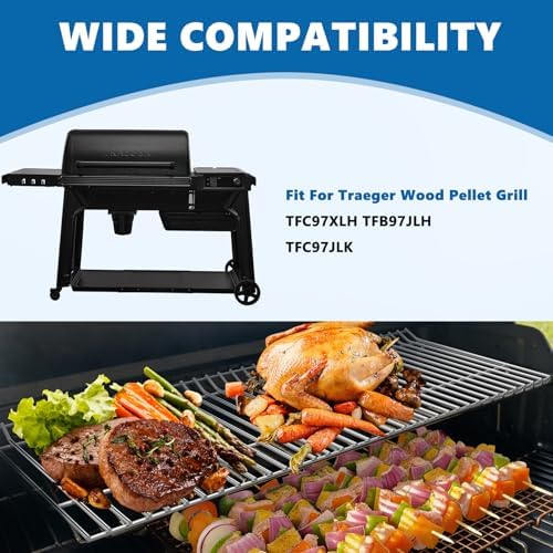 Elevated Warming Rack for Traeger Woodridge TFC97/TFB97 – Stainless Steel - Image 2