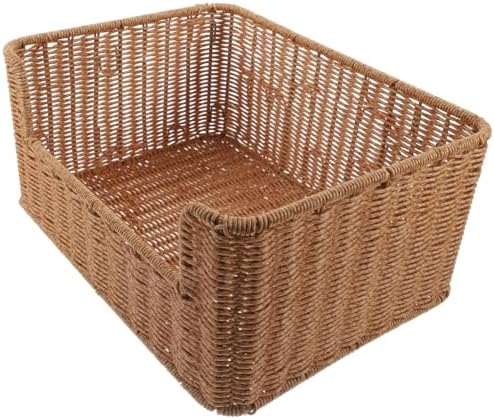 Imitation Rattan Woven Basket Organizer for Cutlery Packets by Zerodeko