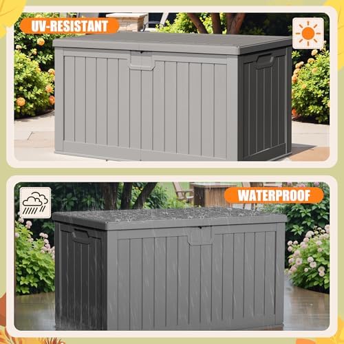 Devoko HDPE 240 Gallon Deck Box Double-Wall with Divider - Image 4