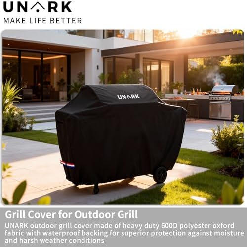 Extra Large Grill Cover for Outdoor Grill 72 Inch, Gas Grill Covers Heavy Duty Waterproof BBQ Covers for Outside, All Weather Protection Grill Cover 72 Inch 72" L x 27" W x 47" H Black - Image 5
