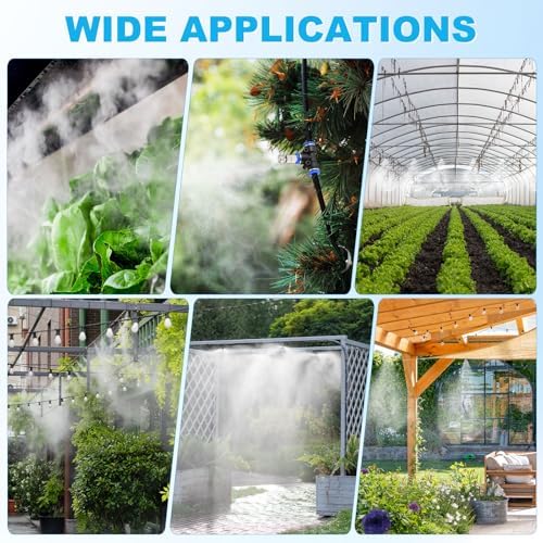 M METERXITY 5-Set Brass Misting Nozzles Tees Kit, 0.031"/0.8mm Orifice Mister Replacement Nozzles with Filter Mesh for Outdoor Cooling System/Greenhouse, Water Misting Nozzle Tees Kits - Image 7