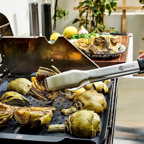 HexClad 8pc BBQ Tool Set with Spatula, Tongs, Brush, Grill Fork & Skewers - Image 3
