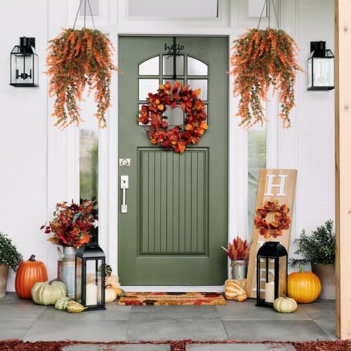 RECUTMS Fake Fall Monkey Plants 3Pcs Artificial Hanging Eucalyptus Vine - Image 4