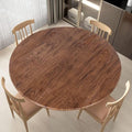LUSHVIDA Round Tablecloth, Fitted Table Cloth for 45"-56" Tables, Oak by LUSHVIDA