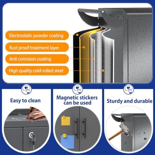 GAIOUS 35.6'' Tall Metal Garage Storage Cabinet with Wheels, Tool Cabinet - Image 4