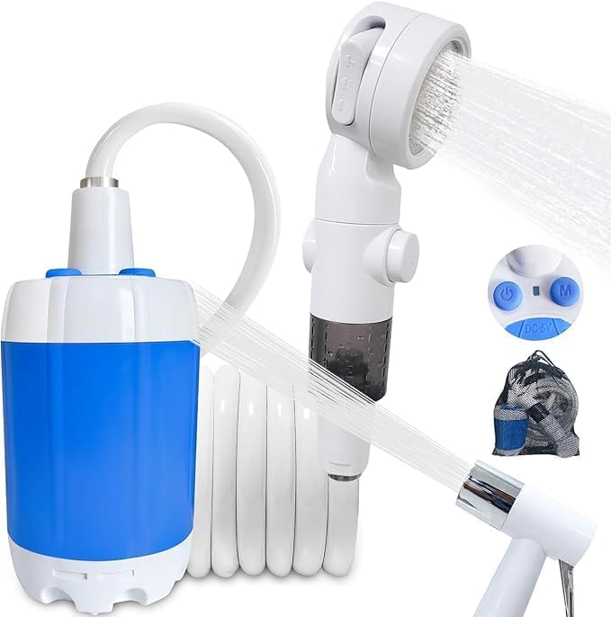 Ann Katy Portable Camping Shower Pump,Rechargeable Electric Outdoor Shower by AnnKaty