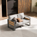 ZANDOR Aluminum Outdoor Patio Furniture-1 Pcs Loveseat,Dark Gray by ZANDOR%7CGoodtimesstartoutside