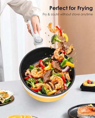 Audecook Electric Hot Pot Portable Nonstick Ramen Cooker Adjustable Power - Image 7