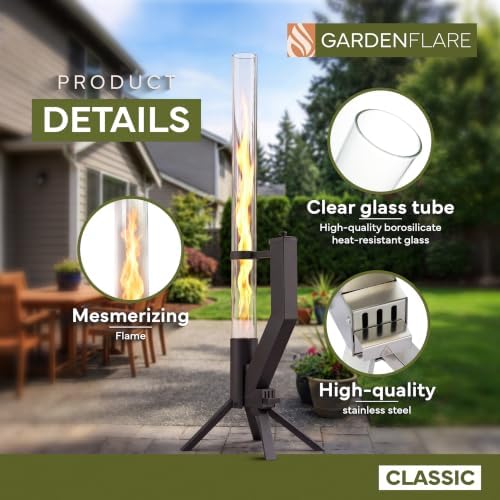 Wood Pellet Patio Heater & Pellet Fire Pit, Stainless Steel, 51in, Black - Image 4